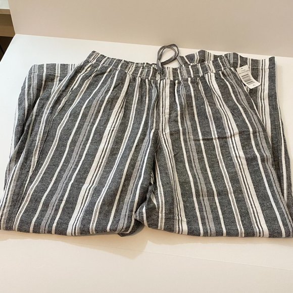 Briggs Women XL Linen Pants Wide Leg With Pockets Elastic Waist New - Picture 4 of 4